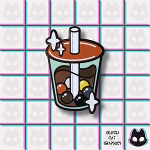 Bear Flag Pride Boba Milk Tea - Enamel Pin