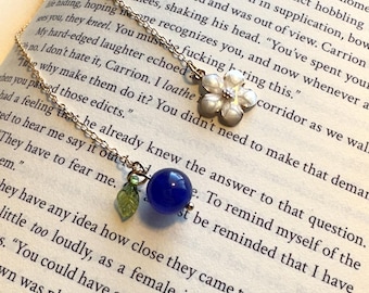 Blueberry Blossom Chain Bookmark | Spring Bookmarks | Handmade | Floral | Dainty | Teacher Gifts