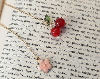 Cherry Blossom Chain Bookmark | Spring Bookmarks | Handmade | Floral Bookmarks | Dainty Bookmark