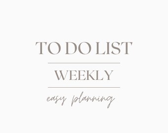 Descarga digital imprimible Lista de tareas semanales Organice su semana Marque las tareas