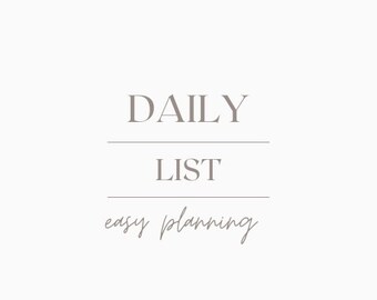 Planificación diaria para hacer lista de descarga digital imprimible para la organización de la vida