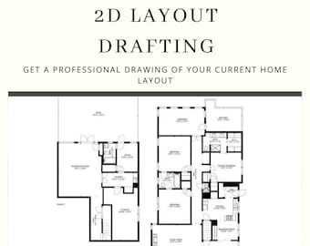 Dibujo arquitectónico 2D Borrador de AutoCad Plano de planta personalizado Arquitecto virtual Diseñador de interiores