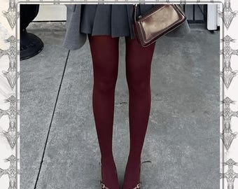 Bordeaux Samt Strumpfhose Blickdicht Für Winter Wärme Elegante Damen Strumpfhose Weihnachtsgeschenk Große Größen