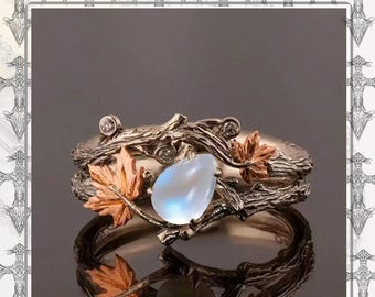 Vintage Luxury Maple Leaf Couple Rings Set – Romantic Jewelry for Anniversary, Valentine's Day