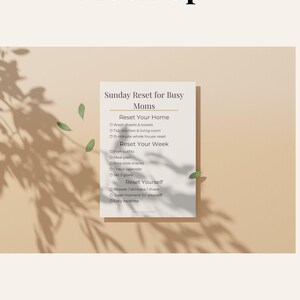 Sunday Reset Checklist | Printable Planner for Busy Moms (Digital Download) image 3