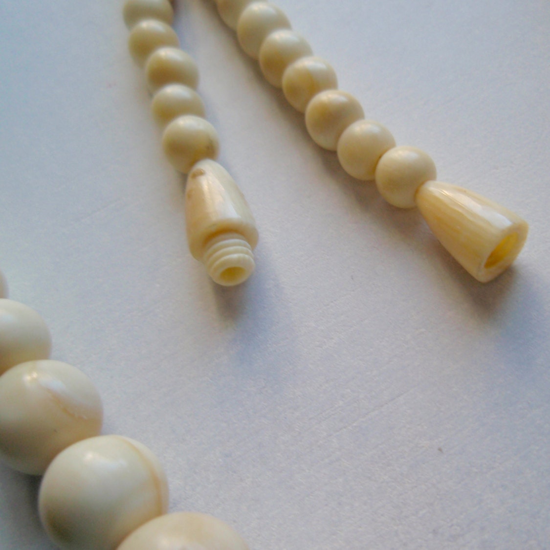 Vintage Alaskan Ivory Round Carved Necklace Authentic Ivory Etsy