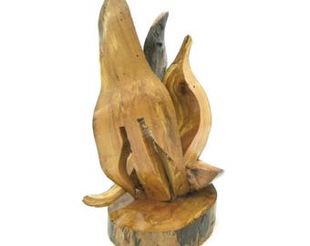 Modern Wood Sculpture Decor