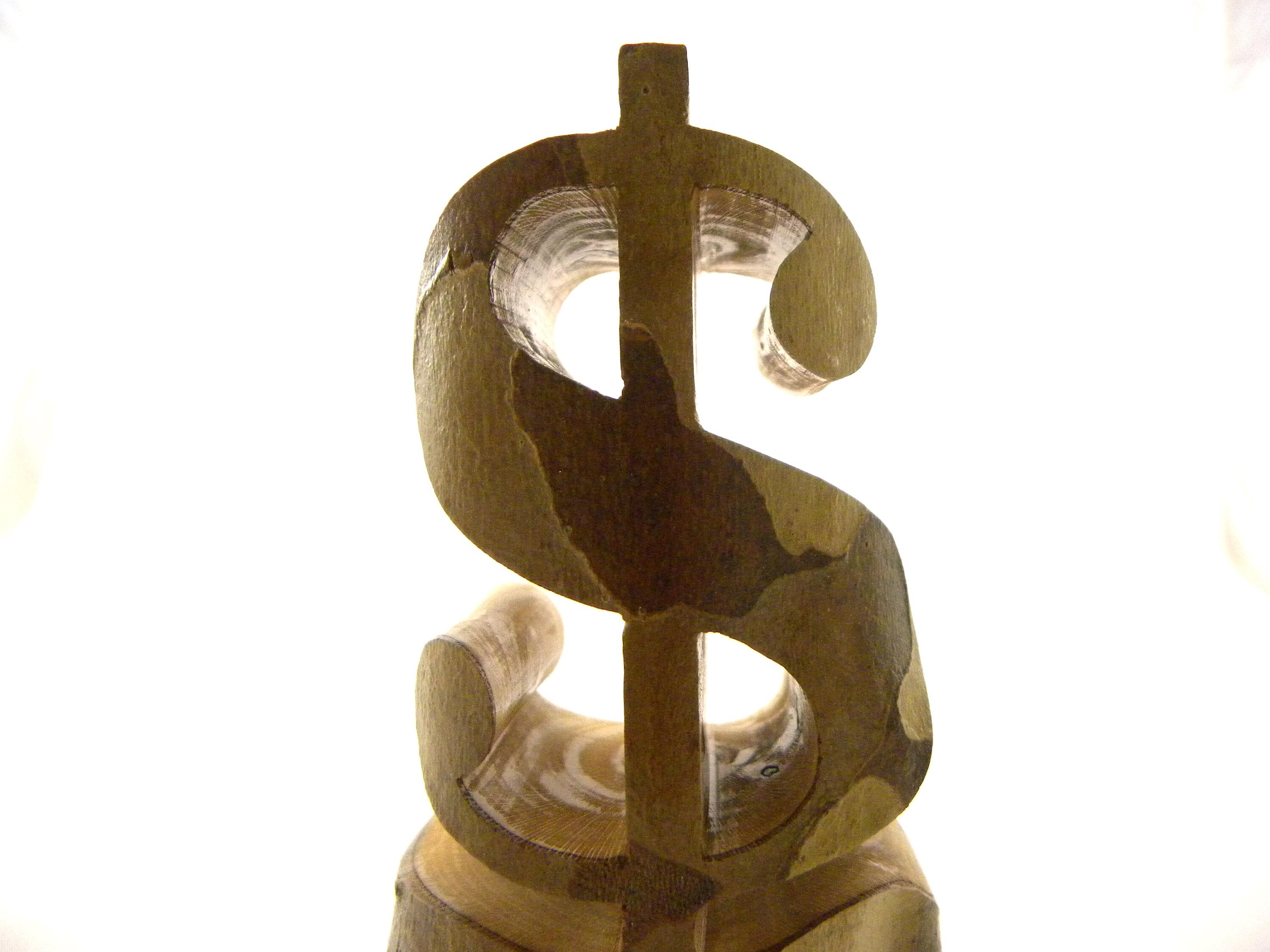 Wooden Dollar Sign Sculpture Art Decor - Etsy UK