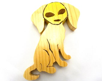 Wood Alien Dog