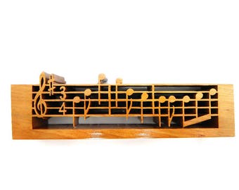 Music Notes Maple Wood Art Décor