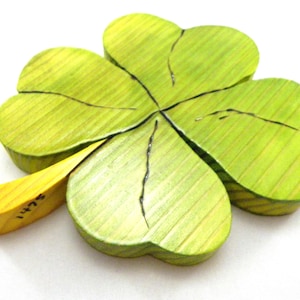 Free Standing Wood Shamrock, Four Leaf Clover