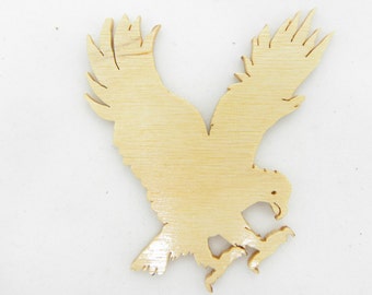 Wood Eagle Cut Out, Ornament, Magnet, Pin