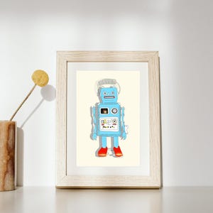 Rollo, el robot alegre. Descarga de arte digital.