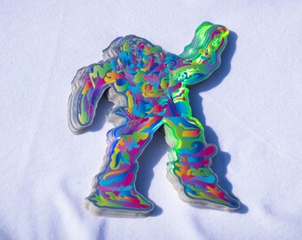 Magic guy holographic sticker, all orders come with a free sticker