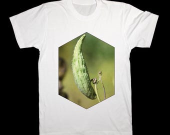 Asclepias syriaca, mjölkört, naturvårdströja, monarkfjärilströja, alla beställningar levereras med ett gratis klistermärke
