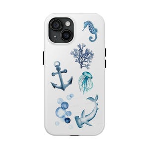Tough Phone Cases, Coastal Ocean Blue Case, Protective iPhone Cover, Heavy Duty Shell for Cellphone