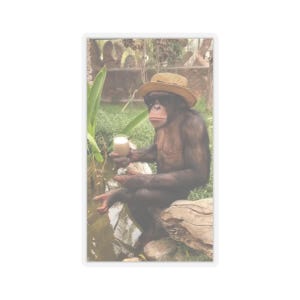 Playful Monkey Kiss-Cut Stickers | Cute Animal Décor for Laptops, Water Bottles, Journals, Gifts, Party Favors
