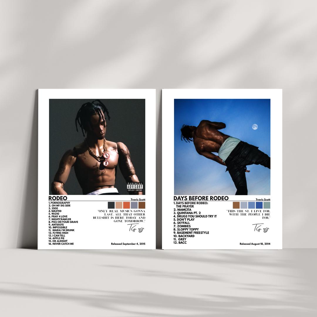 Travis Scott – Rodeo & Days Before Rodeo – Album Poster Bundle – Digital Album Art Poster Download – Wall Art – Custom Design – Home Decor