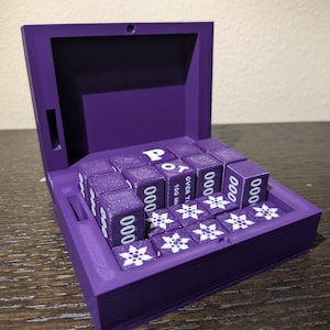 3D Printed Cardfight Vanguard Dice Set with Storage Case – Custom Clan Colors – TCG Accessory