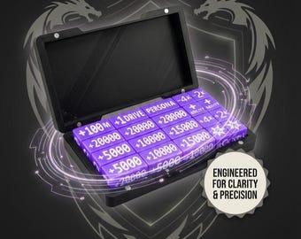 3D Printed Cardfight Vanguard Dice Set with Storage Case – Custom Colors – TCG Accessory