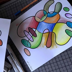 Hand Drawn Printable Coloring Pages (30) (Organic Geometry)