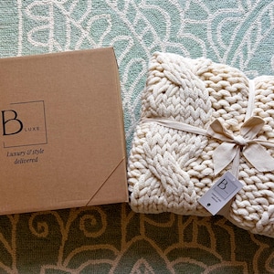 Gift-ready luxury blanket for real estate clients with fast 1 to 2 day shipping, personalized card and direct-to-recipient delivery