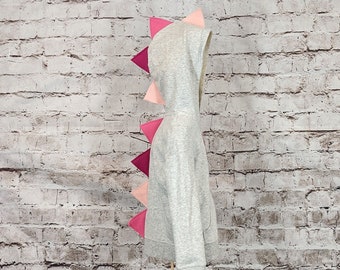 Light Gray Hoodie With Trio of Pink (or any color) Spikes