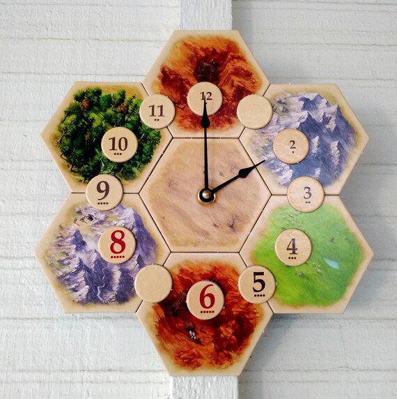 Siedler Von Catan Brett Spiel Uhr 5 Auflage Etsy Deutschland