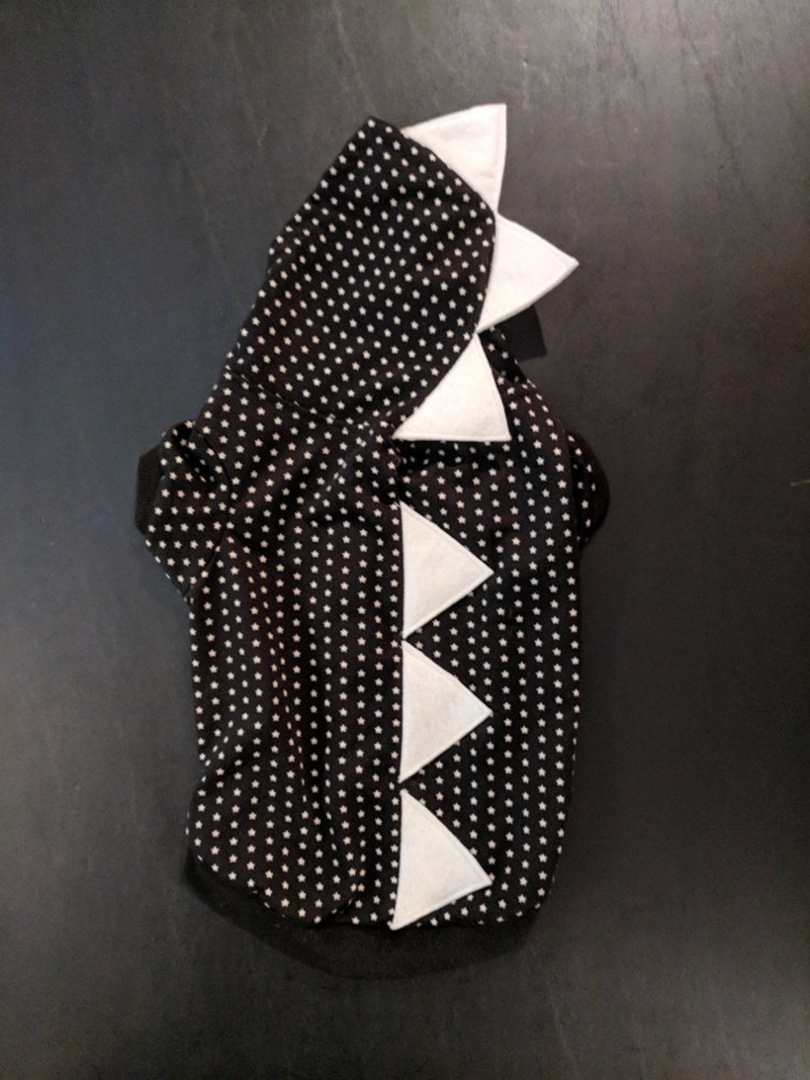 Black Dog Dinosaur Hoodie With Small White Stars and Matching Etsy