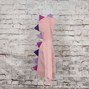 Light Dusty Rose Hoodie With Trio of Purple (or any color) Spikes