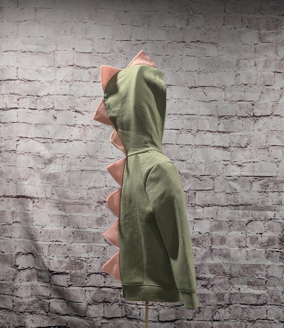 Light Olive Green Dinosaur Hoodie With Light Pink (or Any Color) Spikes -  Etsy