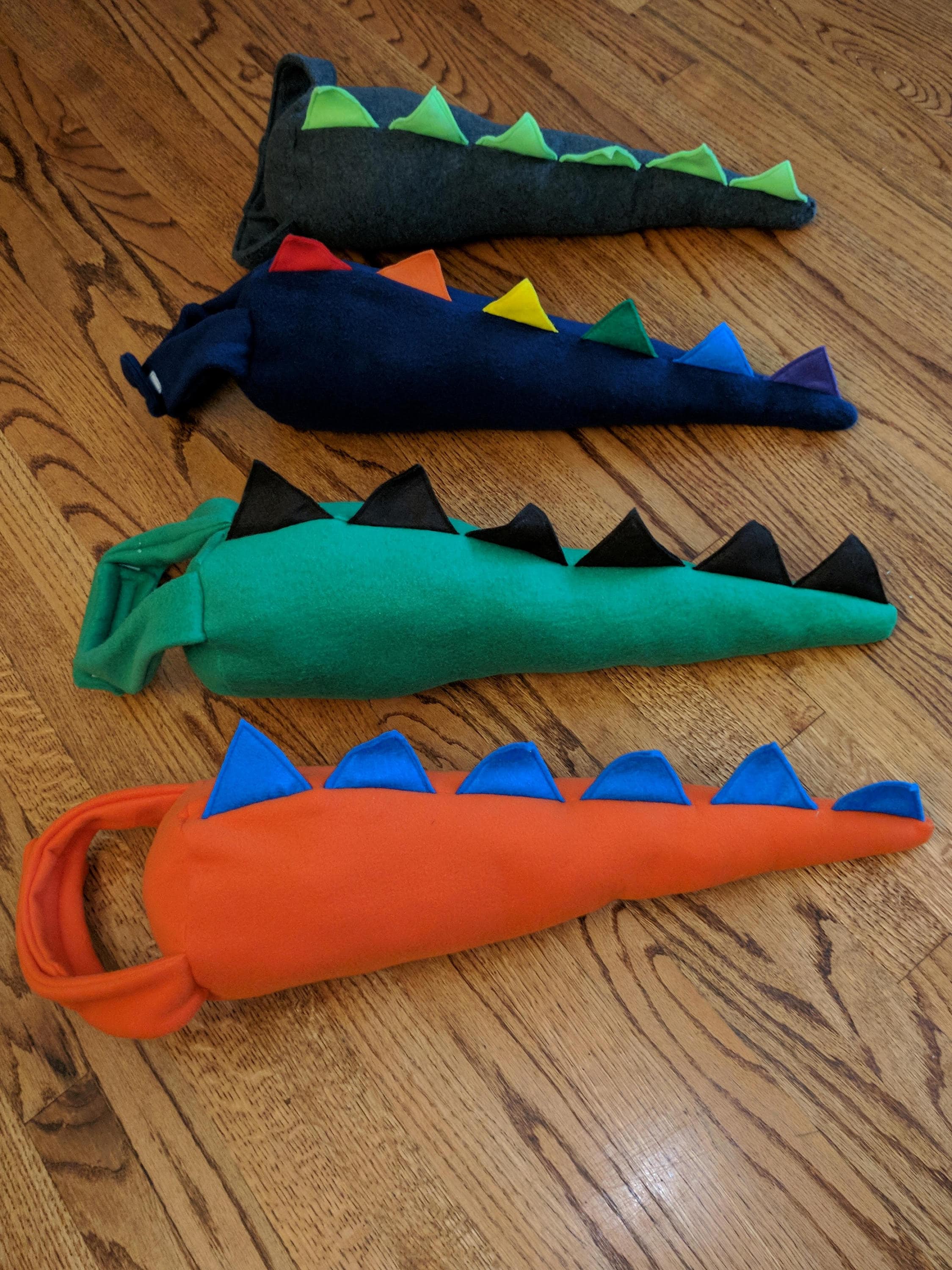 6 Pcs Dinosaur Tails For Kids - Costume Party Dress Up Toys For Toddlers