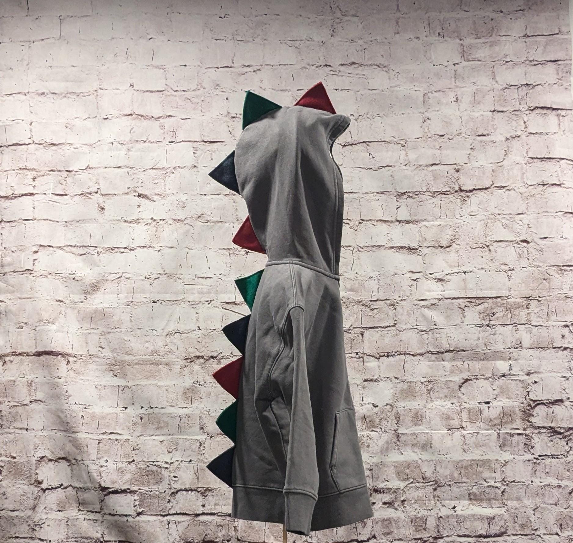 トップス isecai dinosaur spines Zip-Up Hoodie isecai dinosaur spines Zip-Up Hoodie Green Dinosaur Long sleeve