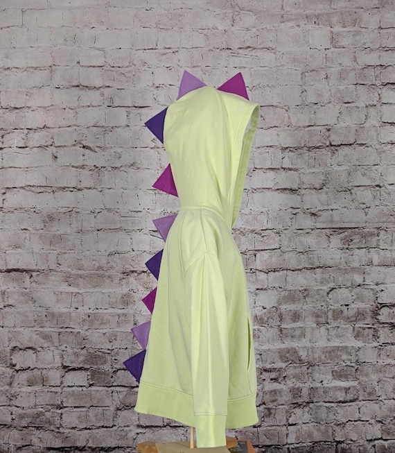 green dinosaur hoodie dress Green Dinosaur Long sleeve zip up Dino Hoodie