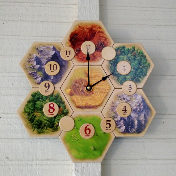 Siedler Von Catan Brett Spiel Uhr 5 Auflage Etsy Deutschland