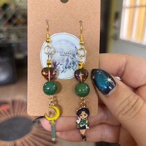 Sailor Scout Mercury Cosplay Costume Earrings, Sailor Senshi