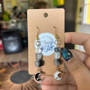 Mismatched Moon Earrings