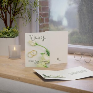 Physical Anniversary Poetry Greeting Card - I Cherish You