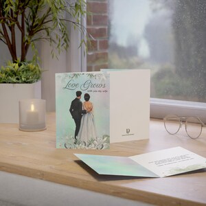 Physische Hochzeitspoesie-Grußkarte - Liebe wächst
