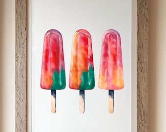 Ice cream print - Ice cream wall art - Ice cream poster - Summer print - Nursery wall art - Girls art print - DIGITAL DOWNLOAD