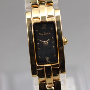 Exc+5* Pierre Cardin H181 Gold 14mm Square Roman Quartz Women&#39;s Watch JAPAN