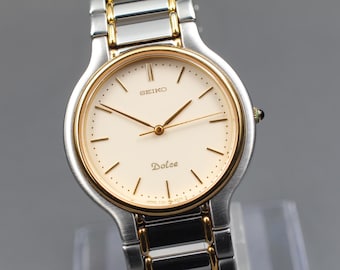 Vintage Seiko Dolce Gold Plated 30 Microns 8J41 5000 8J41 5000 Men