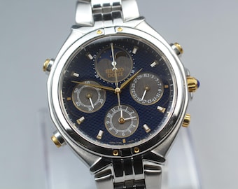 Vintage Seiko Moonphase Calendar Watch: 1980s Japanese Quartz - Etsy