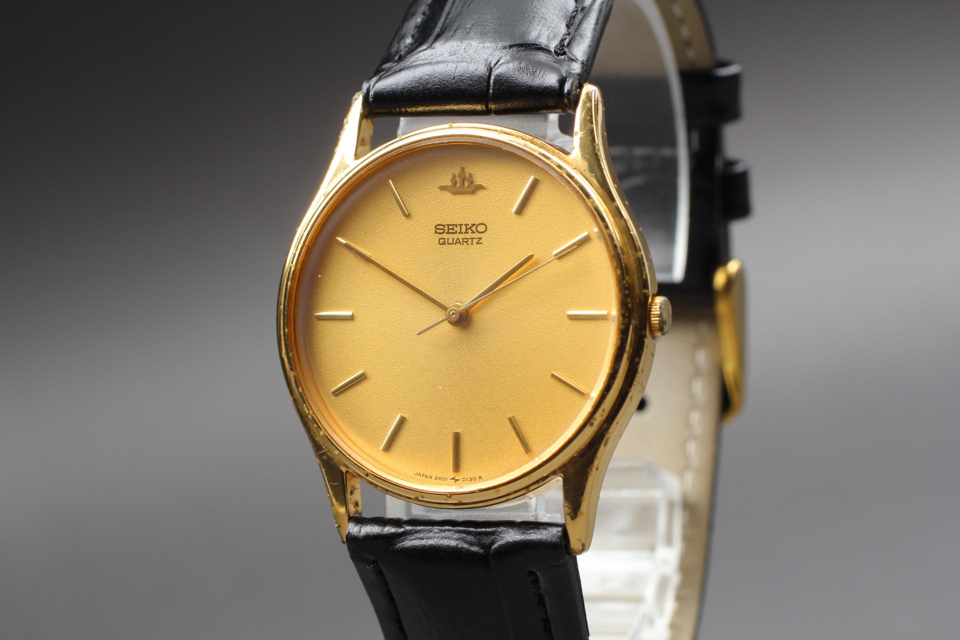 Vintage 1990 Exc+5* Seiko Galaxy 2K01-0010 Gold 32mm Quartz Men
