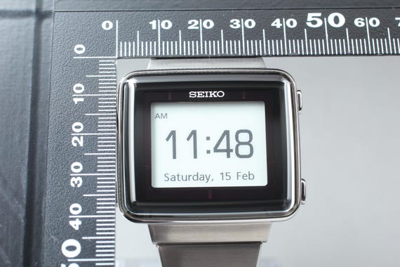 SEIKO クォーツ 腕時計 シルバー Almost MINT* Seiko Spirit Solar S771-0AA0 Square Men's Watch From