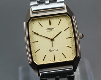 珍品　セイコースピリット　5S21-6000　スイープ運針　クオーツ稼働品 Vintage Seiko Spirit 5S21 6000 Sweep Second See Video Men Quartz