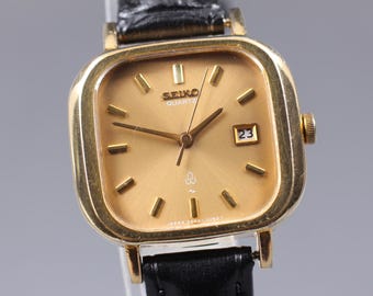 Vintage 1985 [EXC+5] Seiko Majesta 9063-5020 Gold Tank Quartz 29mm