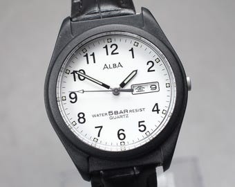 ヴィンテージ セイコー アルバ V733-7A00 デイデイト クォーツ 日本製 