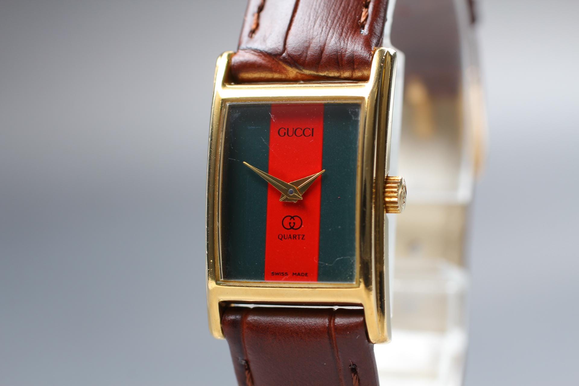 Vintage Exc+5* Gucci 1026L Gold Sherry Line 18mm Quartz Ladies