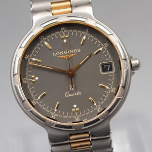 Longines L156.2 Titanium 29 mm Grau Zifferblatt Datum Quartz Herrenuhr JAPAN